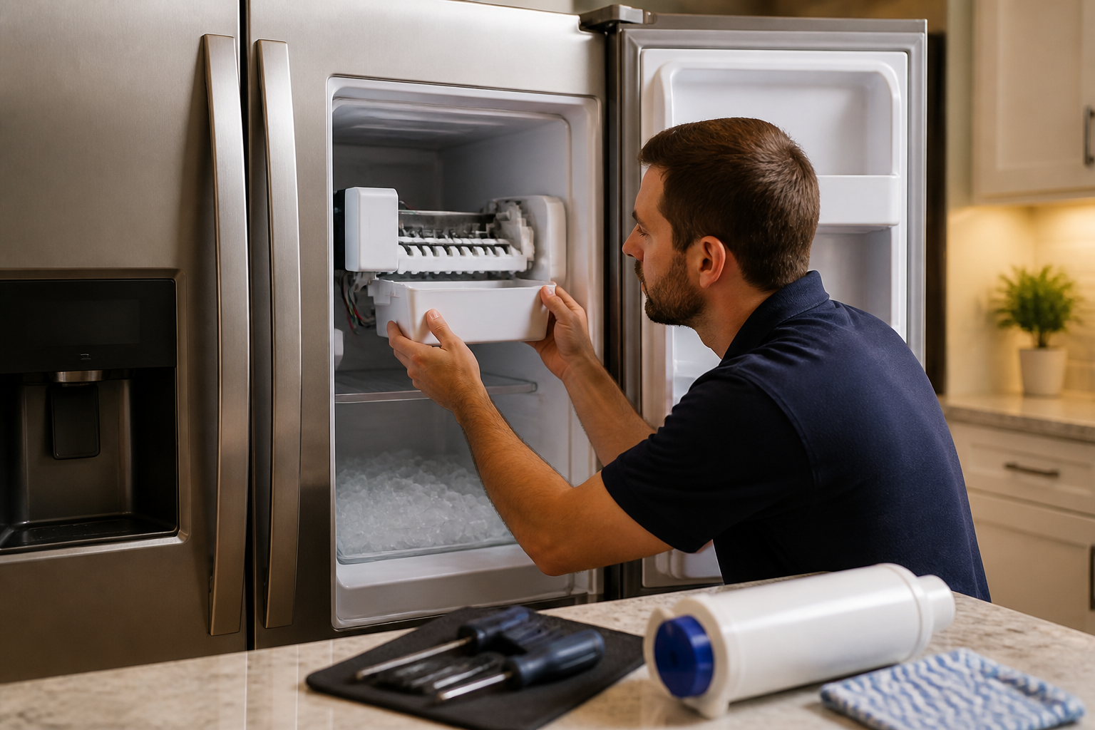 GE GSS25IYNFS Ice Maker Not Working After Filter Change — Step-by-Step Guide