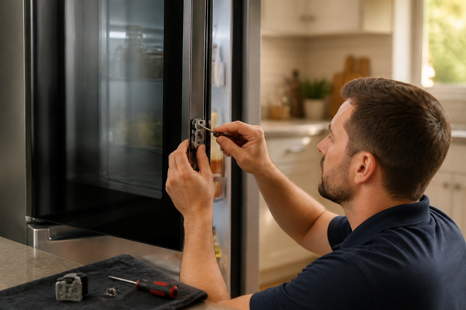 LG InstaView Refrigerator Glass Door Clasp Replacement — How to Fix a Loose Door