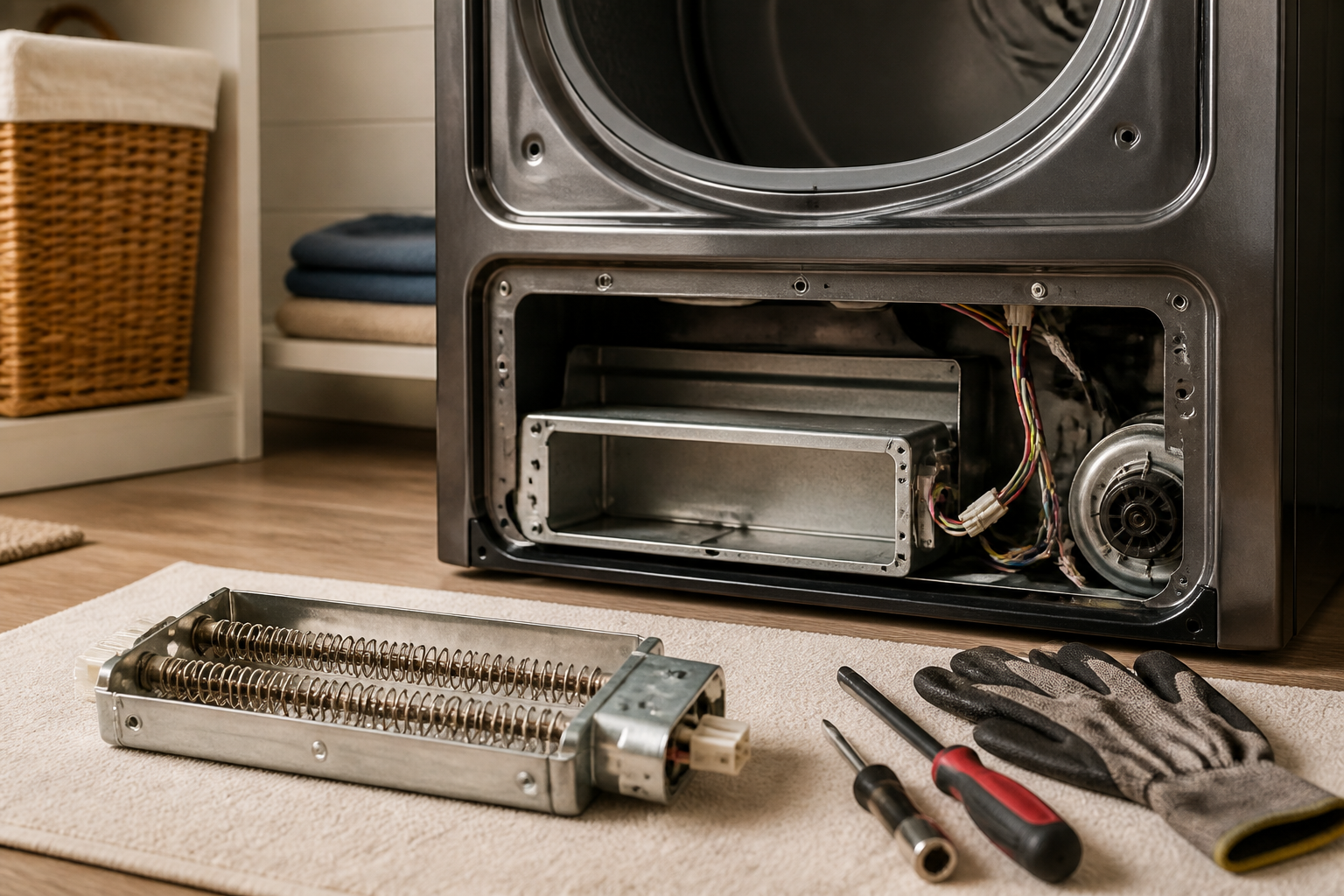 How to Replace the Heating Element on Samsung DVE45R6100C Dryer — Step-by-Step