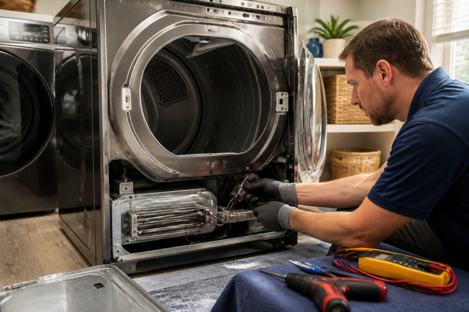 Samsung DVE50R5400V Dryer Not Heating — Causes & Step-by-Step Repair