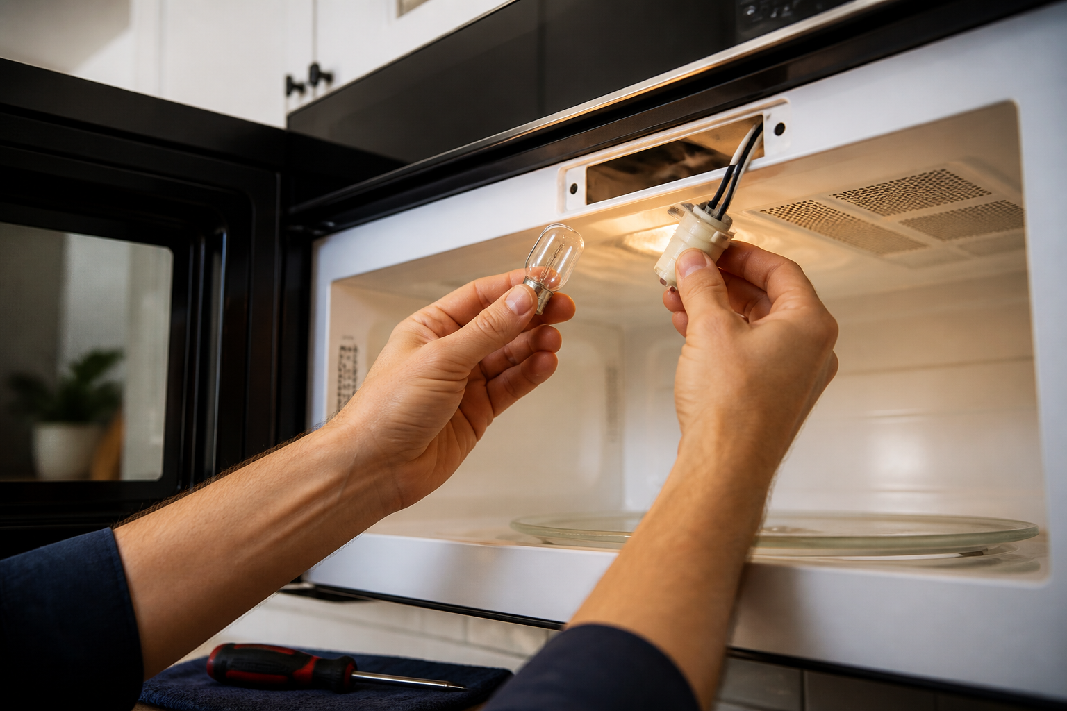 Whirlpool WMH31017HZ Light Bulb and Socket Replacement — Step-by-Step Guide
