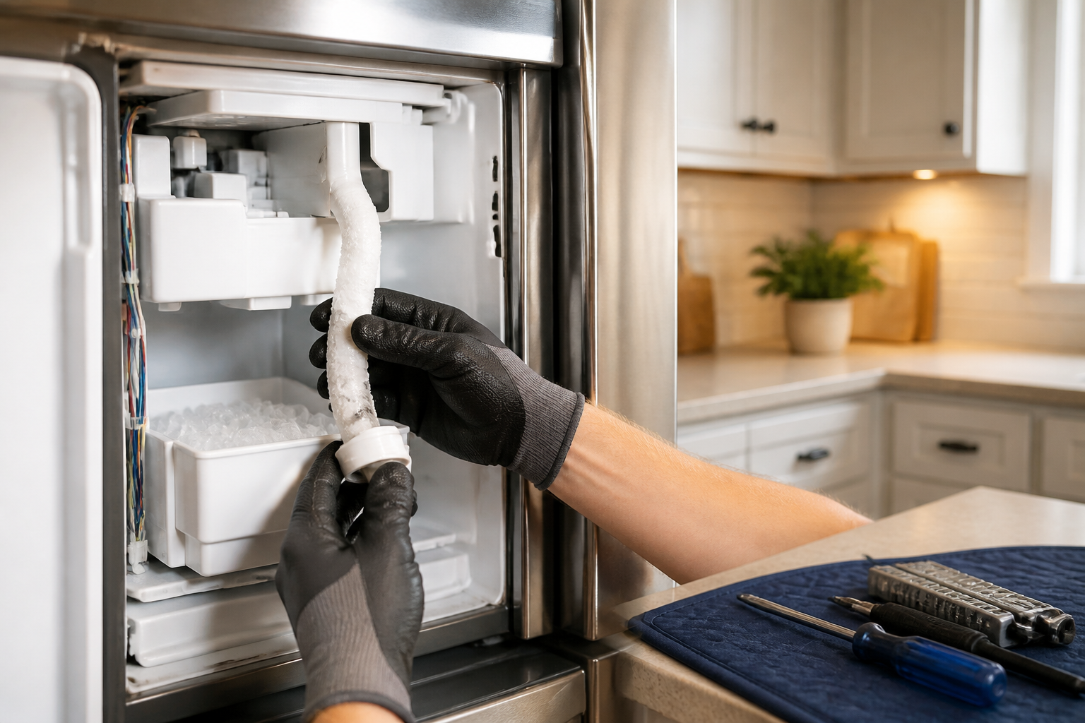 Whirlpool WRF555SDFZ Ice Maker Frozen Fill Tube — Step-by-Step Guide