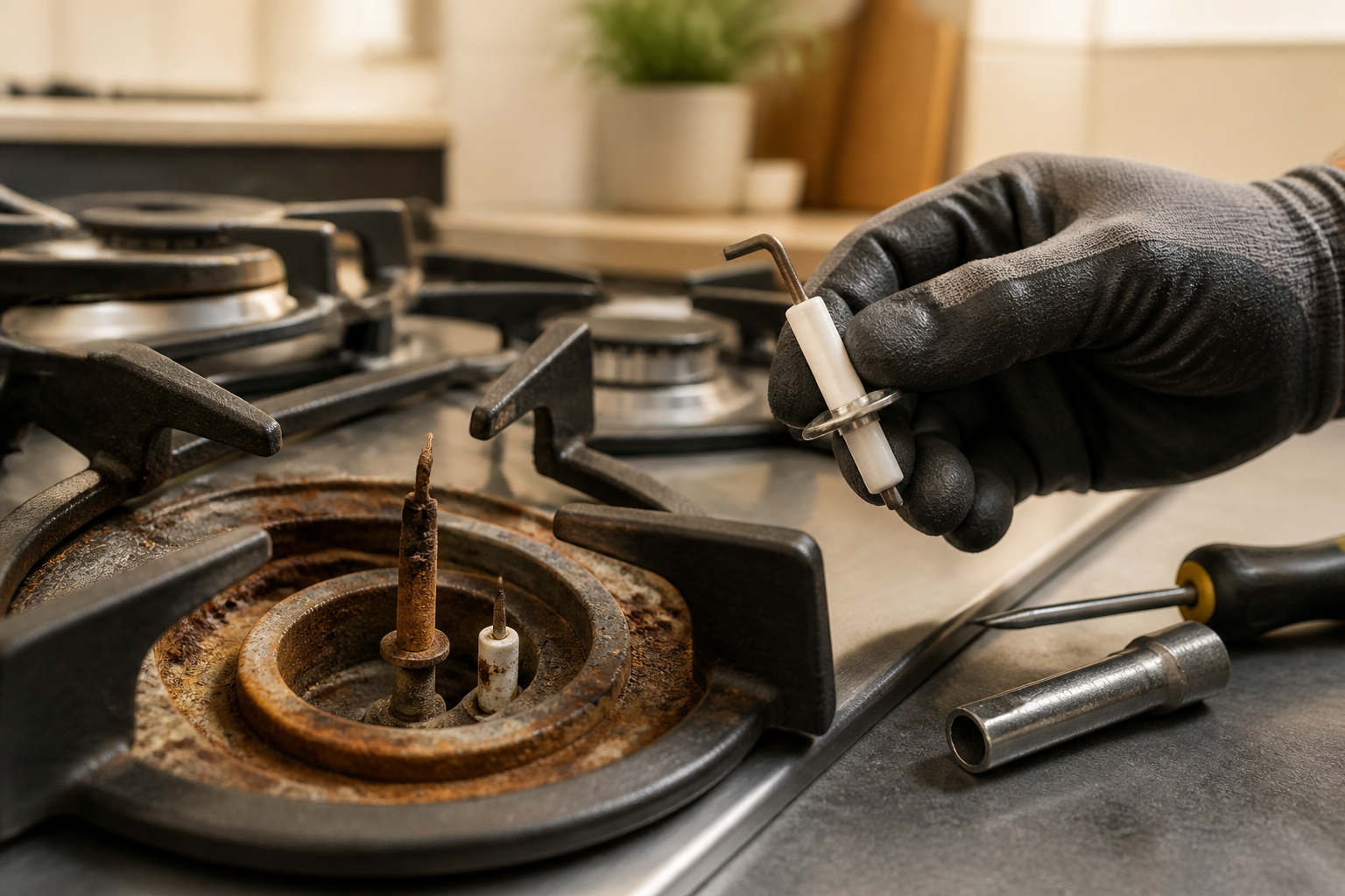 Bosch Gas Stove Rusting & Brittle Electrode — Fix & Replacement