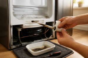 Frigidaire FFHT1821TS Drainage Problems — Defrost Drain Fix