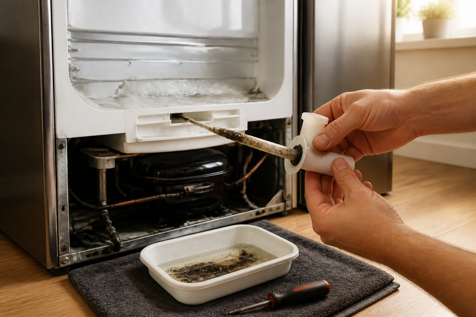 Frigidaire FFHT1821TS Drainage Problems — Defrost Drain Fix