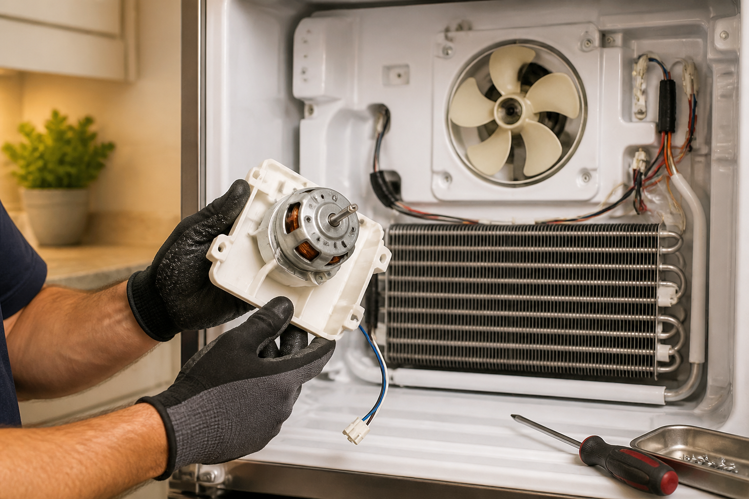 GE GFE28GYNFS Evaporator Fan Motor Replacement — Step-by-Step Guide
