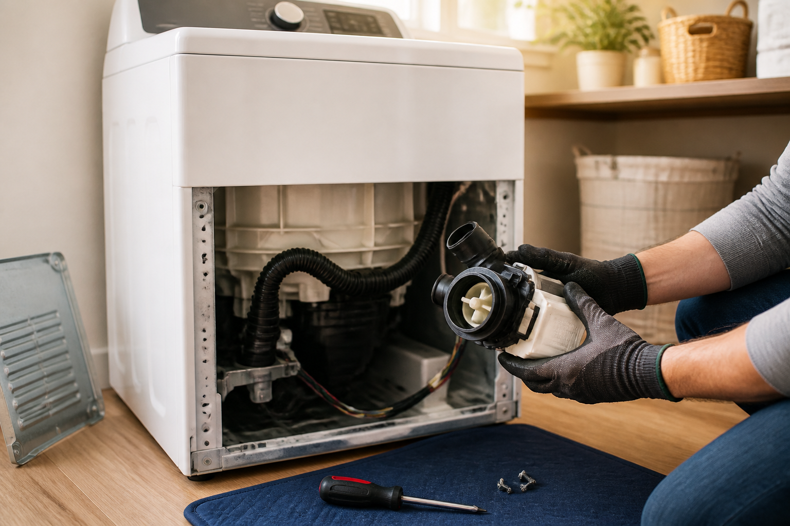 GE GTW720BSNWS Won’t Drain — Drain Pump Replacement — Step-by-Step Guide