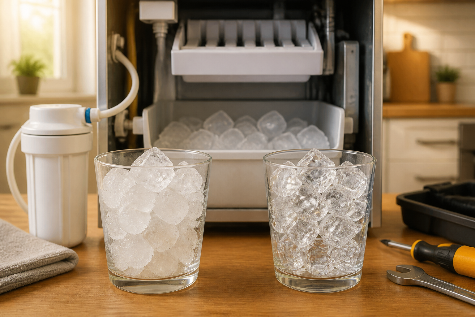 Ice Maker Hard Water vs Soft Water — What’s Better & How It Affects Ice