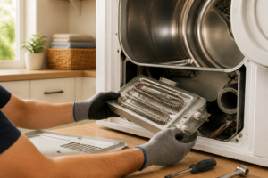 Maytag MEDC465HW Heating Element Replacement — Step-by-Step Guide
