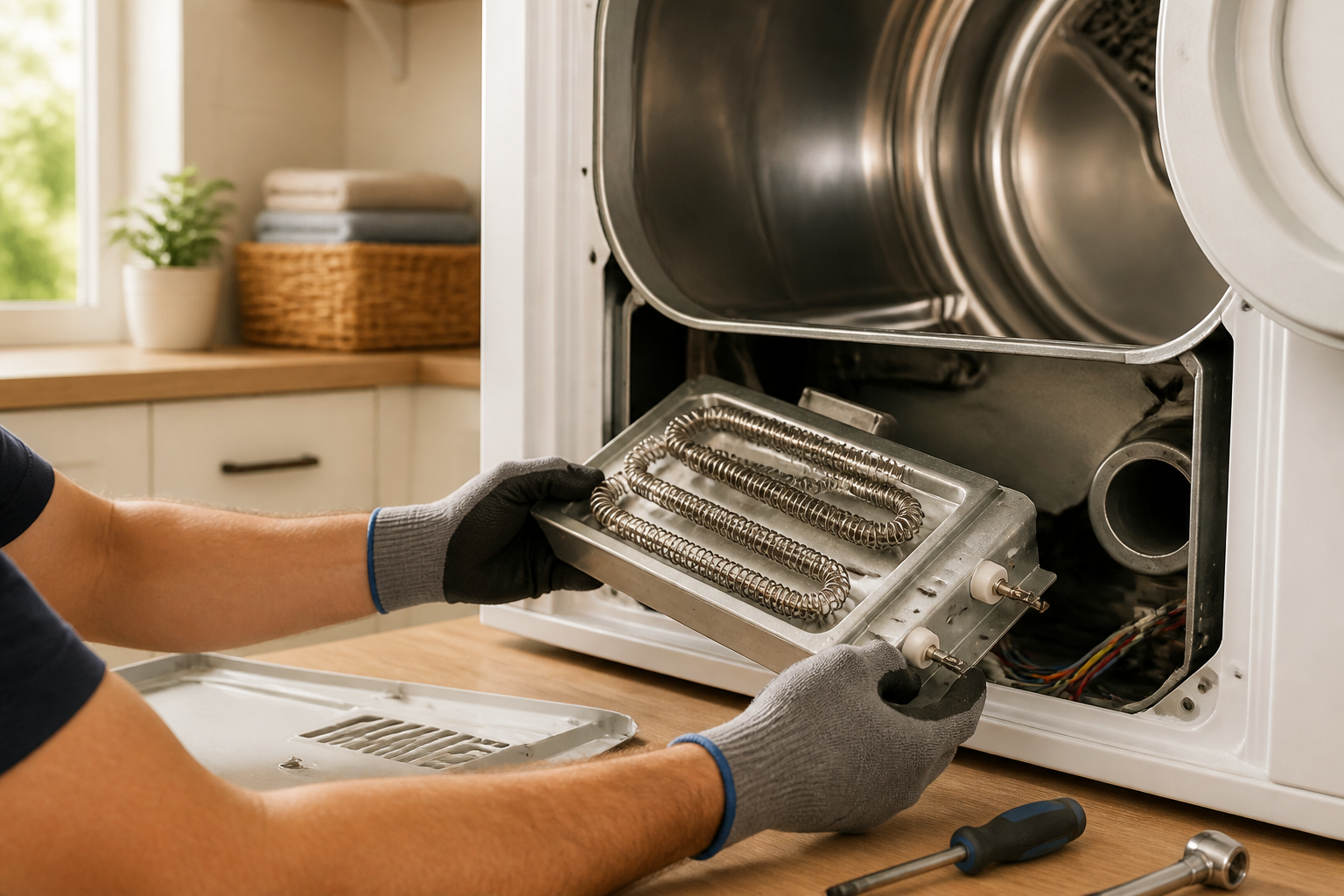 Maytag MEDC465HW Heating Element Replacement — Step-by-Step Guide