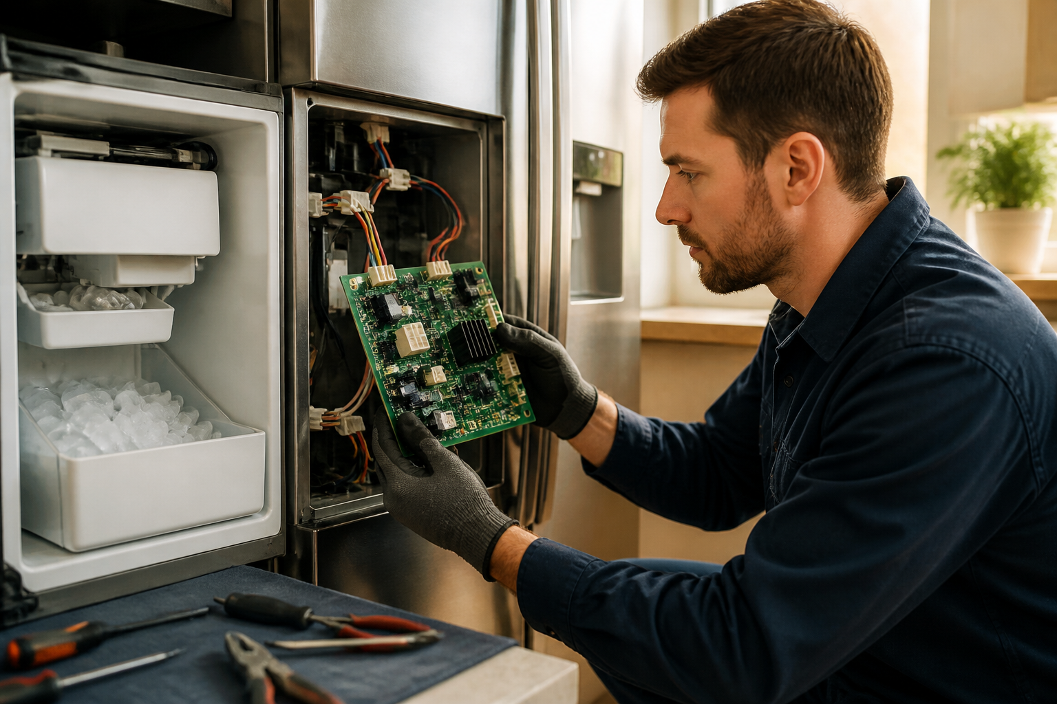 Samsung RF28R7351SR Ice Maker Problems — Motherboard Test & Complete Fix Guide